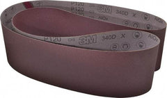 3M - 6" Wide x 89" OAL, 120 Grit, Aluminum Oxide Abrasive Belt - Aluminum Oxide, Fine, Coated, X Weighted Cloth Backing, Series 240D - All Tool & Supply