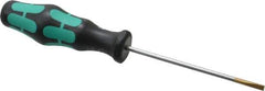 Wera - 161mm OAL Standard Slotted Screwdriver - Round Shank, Ergonomic Handle - All Tool & Supply