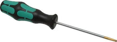 Wera - 198mm OAL Standard Slotted Screwdriver - Round Shank, Ergonomic Handle - All Tool & Supply