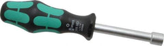 Wera - 7/16" Hollow Shaft Nutdriver - Ergonomic Handle, 7-3/4" OAL - All Tool & Supply