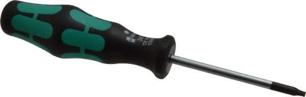 Wera - T9 Torx Driver - 2-3/8" Blade Length, 5-1/2" OAL, Ergonomic Handle - All Tool & Supply