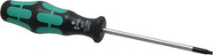 Wera - T10 Torx Driver - 3-3/16" Blade Length, 6-1/4" OAL, Ergonomic Handle - All Tool & Supply