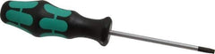 Wera - T25 Torx Driver - 4" Blade Length, 8-3/16" OAL, Ergonomic Handle - All Tool & Supply