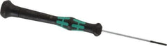 Wera - 1.8mm Blade Width, Electronic/Electrostatic Slotted Screwdriver - 60mm Blade Length, Round Shank, Ergonomic Handle - All Tool & Supply