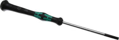 Wera - Electronic/Electrostatic Slotted Screwdriver - 80mm Blade Length, Round Shank, Ergonomic Handle - All Tool & Supply