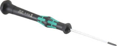 Wera - #00, 6-1/8" OAL, Electronic/Electrostatic Phillips Screwdriver - 2-3/8" Blade Length, Round Shank, Ergonomic Handle - All Tool & Supply