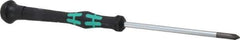 Wera - #1, 6-1/8" OAL, Electronic/Electrostatic Phillips Screwdriver - 3-1/8" Blade Length, Round Shank, Ergonomic Handle - All Tool & Supply