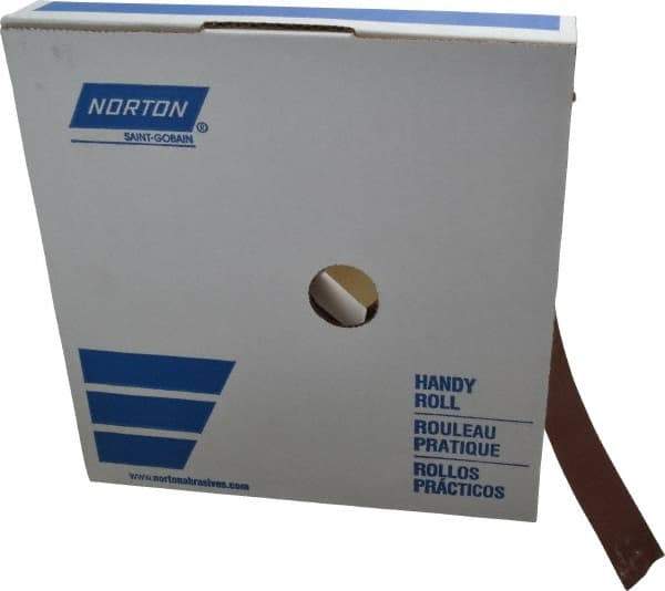 Norton - 1" x 50 Yd 240 Grit Aluminum Oxide Cloth Roll - Very Fine Grade, J Weighted Backing - All Tool & Supply