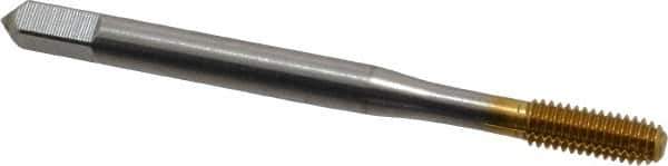 Balax - M4x0.70 Metric Coarse D7 Thread Limit Bottoming Thread Forming Tap - High Speed Steel, TiN Finish, 2-1/8" OAL, 3/4" Thread Length, Right Hand Thread, Series BXMB - All Tool & Supply