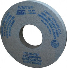 Norton - 14" Diam x 5" Hole x 1-1/2" Thick, I Hardness, 46 Grit Surface Grinding Wheel - Ceramic, Type 1, Coarse Grade, 1,800 Max RPM, Vitrified Bond, No Recess - All Tool & Supply