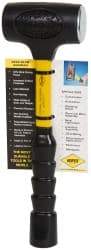 NUPLA - 32 oz Head 2" Face Diam Slim Head Dead Blow Hammer with Steel Face - 12" OAL, Fiberglass Handle - All Tool & Supply