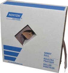 Norton - 1-1/2" x 50 Yd 180 Grit Aluminum Oxide Cloth Roll - Very Fine Grade, J Weighted Backing - All Tool & Supply