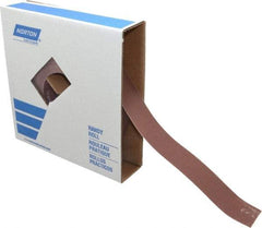 Norton - 1-1/2" x 50 Yd 240 Grit Aluminum Oxide Cloth Roll - Very Fine Grade, J Weighted Backing - All Tool & Supply