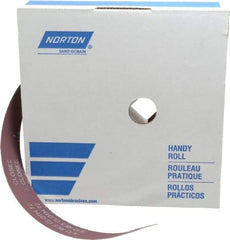 Norton - 1-1/2" x 50 Yd 400 Grit Aluminum Oxide Cloth Roll - Extra Fine Grade, J Weighted Backing - All Tool & Supply