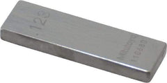 Mitutoyo - 0.123" Rectangular Steel Gage Block - Accuracy Grade 0, Includes Certificate of Inspection - All Tool & Supply