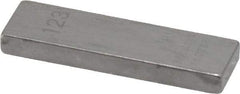 Mitutoyo - 0.123" Rectangular Steel Gage Block - Accuracy Grade AS-1, Includes Certificate of Inspection - All Tool & Supply