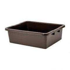 Rubbermaid - 7.1 Gal, Brown Polyethylene Tote Container - Nesting, 21-1/2" Long x 17.1" Wide x 7" High - All Tool & Supply