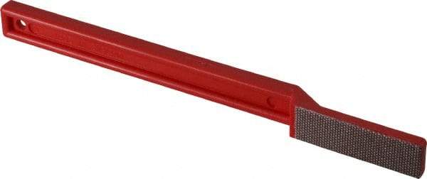 3M - 1-3/4" OAL Very Fine Sharpener Diamond File - 1/2" Wide, 1-3/4 LOC, Red - All Tool & Supply