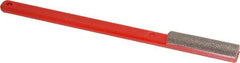 3M - 1-3/4" OAL Very Fine Half Round Sharpener Diamond File - 1/2" Wide, 1-3/4 LOC, Red - All Tool & Supply