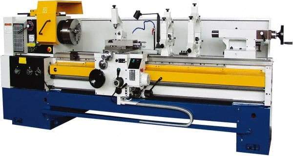 Summit - 20-1/4" Swing, 60" Between Centers, 220/440 Volt, Triple Phase Engine Lathe - 6MT Taper, 10 hp, 12 to 1,400 RPM, 4-1/8" Bore Diam, 48" Deep x 52" High x 121" Long - All Tool & Supply