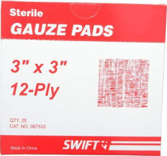 North - 3" Long x 3" Wide, General Purpose Pad - White, Sterile, Gauze Bandage - All Tool & Supply