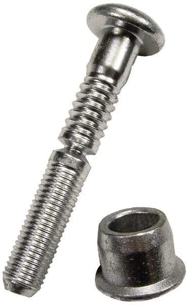 HUCK - Button Head Steel Lockbolt Blind Rivet - 1/4" to 3/8" Grip, 1/2" Head Diam, 1/4" Body Diam - All Tool & Supply