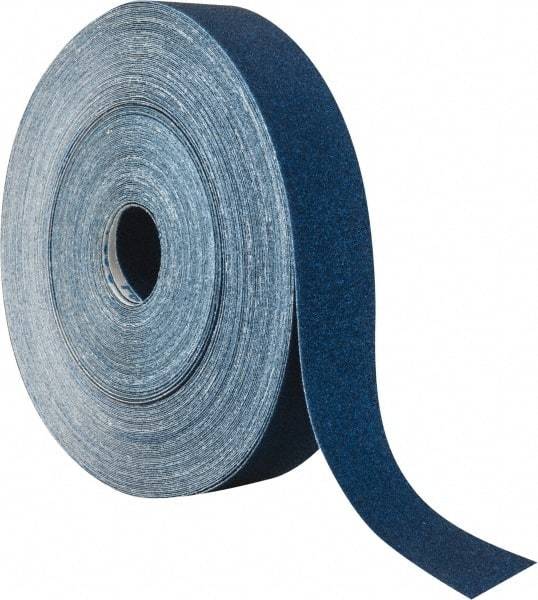 Value Collection - 1-1/2" x 50 Yd 80 Grit Aluminum Oxide Cloth Roll - Medium Grade, J Weighted Backing - All Tool & Supply