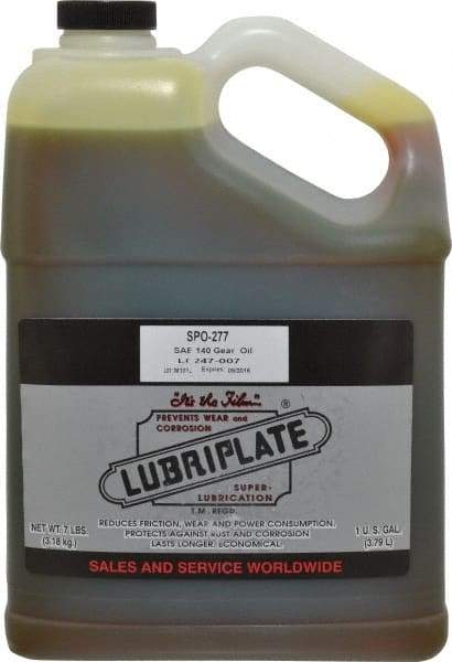 Lubriplate - 1 Gal Bottle, Mineral Gear Oil - 148 SUS Viscosity at 210°F, 2260 SUS Viscosity at 100°F, ISO 460 - All Tool & Supply