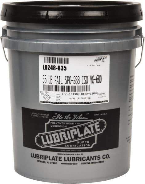 Lubriplate - 5 Gal Pail, Mineral Gear Oil - 184 SUS Viscosity at 210°F, 3314 SUS Viscosity at 100°F, ISO 680 - All Tool & Supply