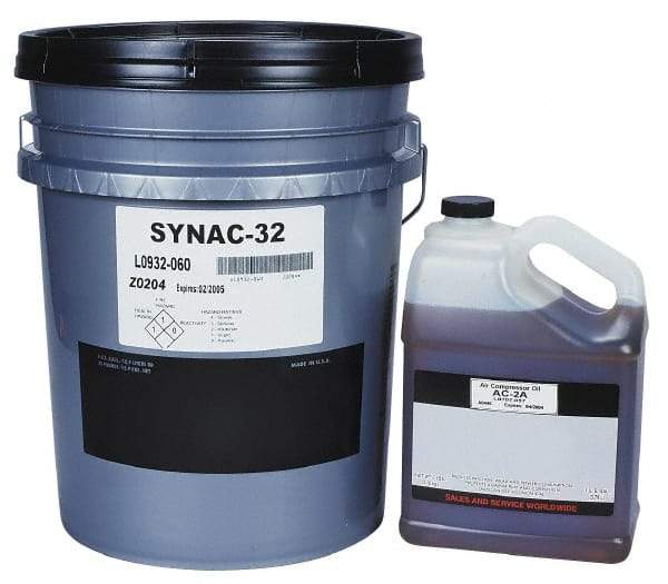 Lubriplate - 5 Gal Pail, ISO 46, SAE 20, Air Compressor Oil - 196 Viscosity (SUS) at 100°F, 47 Viscosity (SUS) at 210°F, Series AC-1 - All Tool & Supply