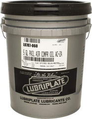 Lubriplate - 5 Gal Pail, ISO 100, SAE 30, Air Compressor Oil - 430 Viscosity (SUS) at 100°F, 63 Viscosity (SUS) at 210°F, Series AC-2A - All Tool & Supply