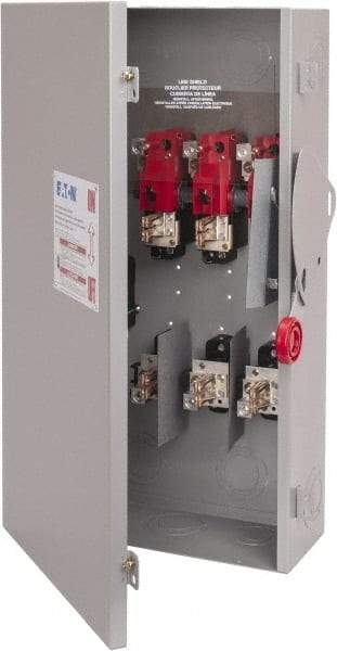 Eaton Cutler-Hammer - 200 Amp, 250 VDC, 480-600 VAC, 3 Pole Fused Safety Switch - NEMA 1, 1 Phase, 50 hp at 480/600 VAC (Single Phase), 125 hp at 480 VAC, 150 hp at 600 VAC (Triple Phase), 3PST Contact Form - All Tool & Supply