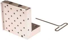 Suburban Tool - 6" Wide x 6" Deep x 4" High Steel Precision-Ground Angle Plate - Standard Plate, Machined Holes on Surface, Open End, 1-1/4" Thick, Pair of Plates - All Tool & Supply