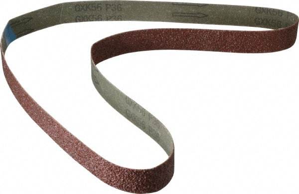 Tru-Maxx - 1" Wide x 42" OAL, 36 Grit, Aluminum Oxide Abrasive Belt - Aluminum Oxide, Very Coarse, Coated, X Weighted Cloth Backing - All Tool & Supply