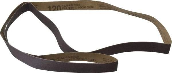 Tru-Maxx - 1" Wide x 72" OAL, 120 Grit, Aluminum Oxide Abrasive Belt - Aluminum Oxide, Fine, Coated, X Weighted Cloth Backing - All Tool & Supply