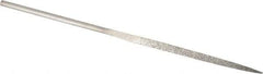 Value Collection - 5-1/2" OAL Medium Three Square Needle Diamond File - 9/64" Wide x 9/64" Thick, 2-3/4 LOC - All Tool & Supply