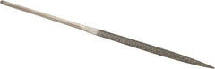 Value Collection - 5-1/2" OAL Medium Triangular Needle Diamond File - 11/64" Wide x 5/64" Thick, 2-3/4 LOC - All Tool & Supply