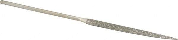 Value Collection - 5-1/2" OAL Coarse Knife Needle Diamond File - 3/16" Wide x 1/16" Thick, 2-3/4 LOC - All Tool & Supply