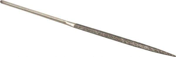 Value Collection - 5-1/2" OAL Coarse Triangular Needle Diamond File - 11/64" Wide x 5/64" Thick, 2-3/4 LOC - All Tool & Supply