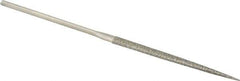 Value Collection - 5-1/2" OAL Coarse Point Needle Diamond File - 13/64" Wide x 5/64" Thick, 2-3/4 LOC - All Tool & Supply