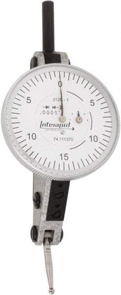 INTERAPID - 0.06 Inch Range, 0.0005 Inch Dial Graduation, Dial Test Indicator - Includes Attachments - All Tool & Supply