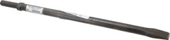 Made in USA - 1" Head Width, 18" OAL, Flat Chisel - Round Drive, 0.68" Round Shank, Alloy Steel - All Tool & Supply