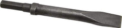 Made in USA - 1" Head Width, 9" OAL, 1/2" Shank Diam, Flat Chisel - Hex Drive, Hex Shank, Alloy Steel - All Tool & Supply