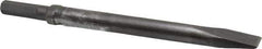 Made in USA - 1" Head Width, 12" OAL, 1/2" Shank Diam, Flat Chisel - Hex Drive, Hex Shank, Alloy Steel - All Tool & Supply