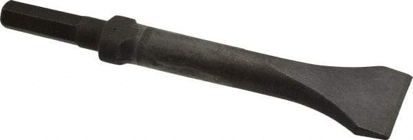 Made in USA - 2" Head Width, 9" OAL, 1/2" Shank Diam, Scaling Chisel - Hex Drive, Hex Shank, Alloy Steel - All Tool & Supply