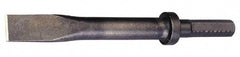 Made in USA - 1" Head Width, 12" OAL, Flat Chisel - Hex Drive, Hex Shank, Alloy Steel - All Tool & Supply