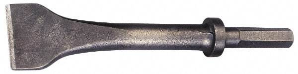 Made in USA - 3" Head Width, 9" OAL, Scaling Chisel - Hex Drive, Hex Shank, Alloy Steel - All Tool & Supply