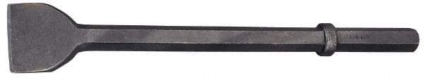 Made in USA - 3" Head Width, 20" OAL, 1-1/8" Shank Diam, Scaling Chisel - Hex Drive, Hex Shank, Alloy Steel - All Tool & Supply