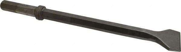 Made in USA - 3" Head Width, 18-1/4" OAL, 1" Shank Diam, Scaling Chisel - Hex Drive, Hex Shank, Alloy Steel - All Tool & Supply