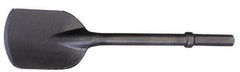 Made in USA - 5-1/2" Head Width, 22" OAL, 1-1/8" Shank Diam, Spade Chisel - Hex Drive, Hex Shank, Alloy Steel - All Tool & Supply